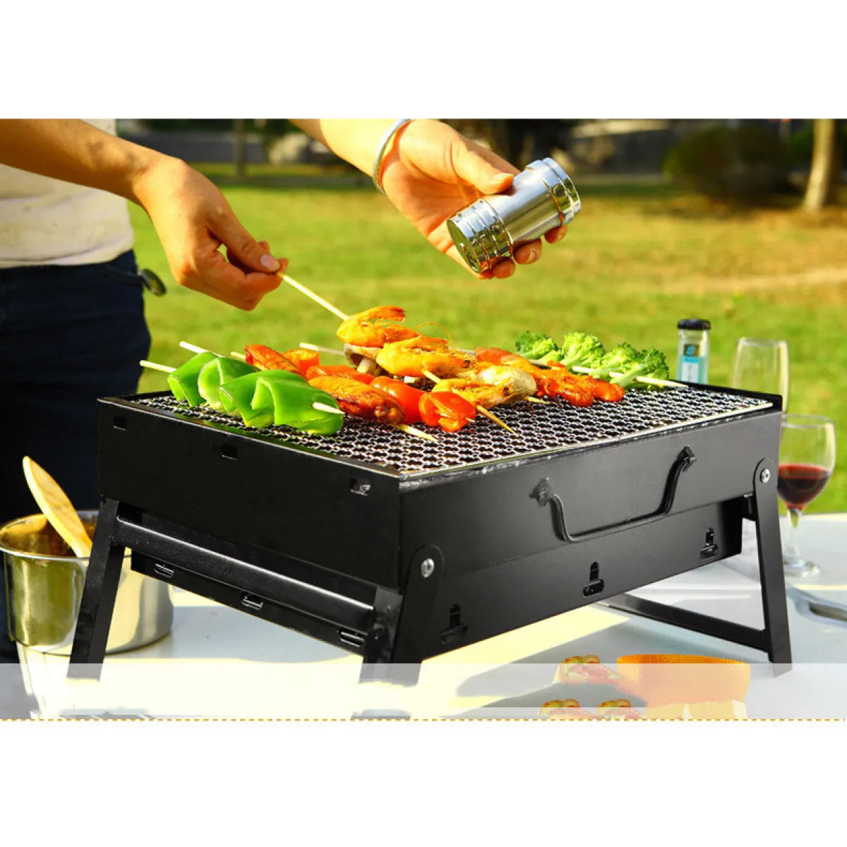 Large Portable Charcoal BBQ Grill